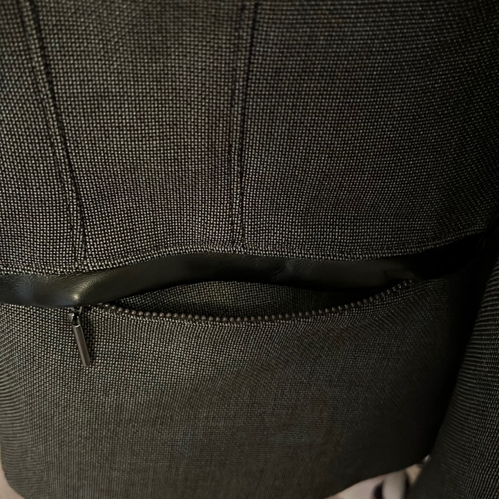 NWT White House Black Market Zip Moto Jacket/Blazer with Faux Leather Trim - Picture 8 of 13